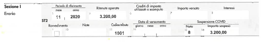 5 versamento delle ritenute in scadenza il 16 dicembre 2020 con versamento degli importi nel 2021