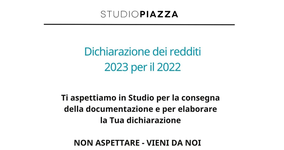 campagna redditi 2023 per il 2022_vieni da noi