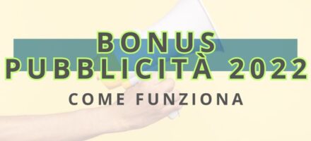 BANNER BONUS PUBBLICITA 2022