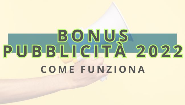 BANNER BONUS PUBBLICITA 2022