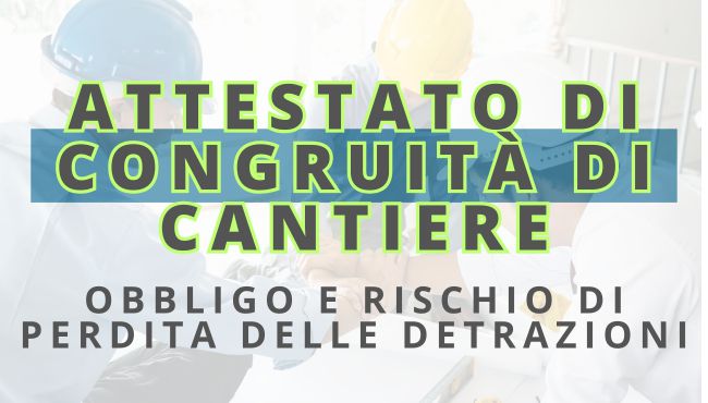 BANNER CERTIFICATO DI CONGRUITA