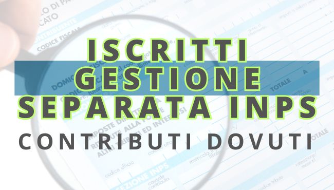 Banner Iscritti sezione separata INPS