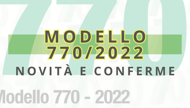 Banner Modello 770 del 2022