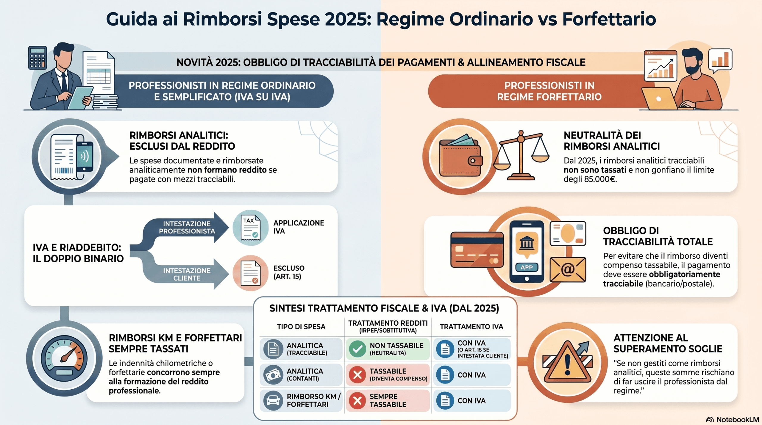 Infografica che illustra il rimborso spese dei professionisti committenti